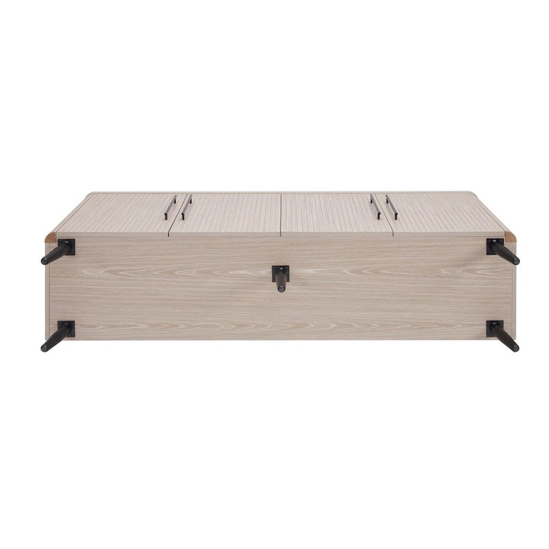 Mid-Century Modern 64.6-Inch Sideboard with Ribbed Doors