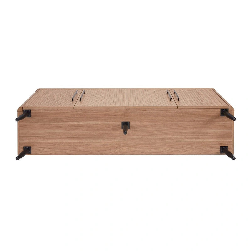 Mid-Century Modern 64.6-Inch Sideboard with Ribbed Doors